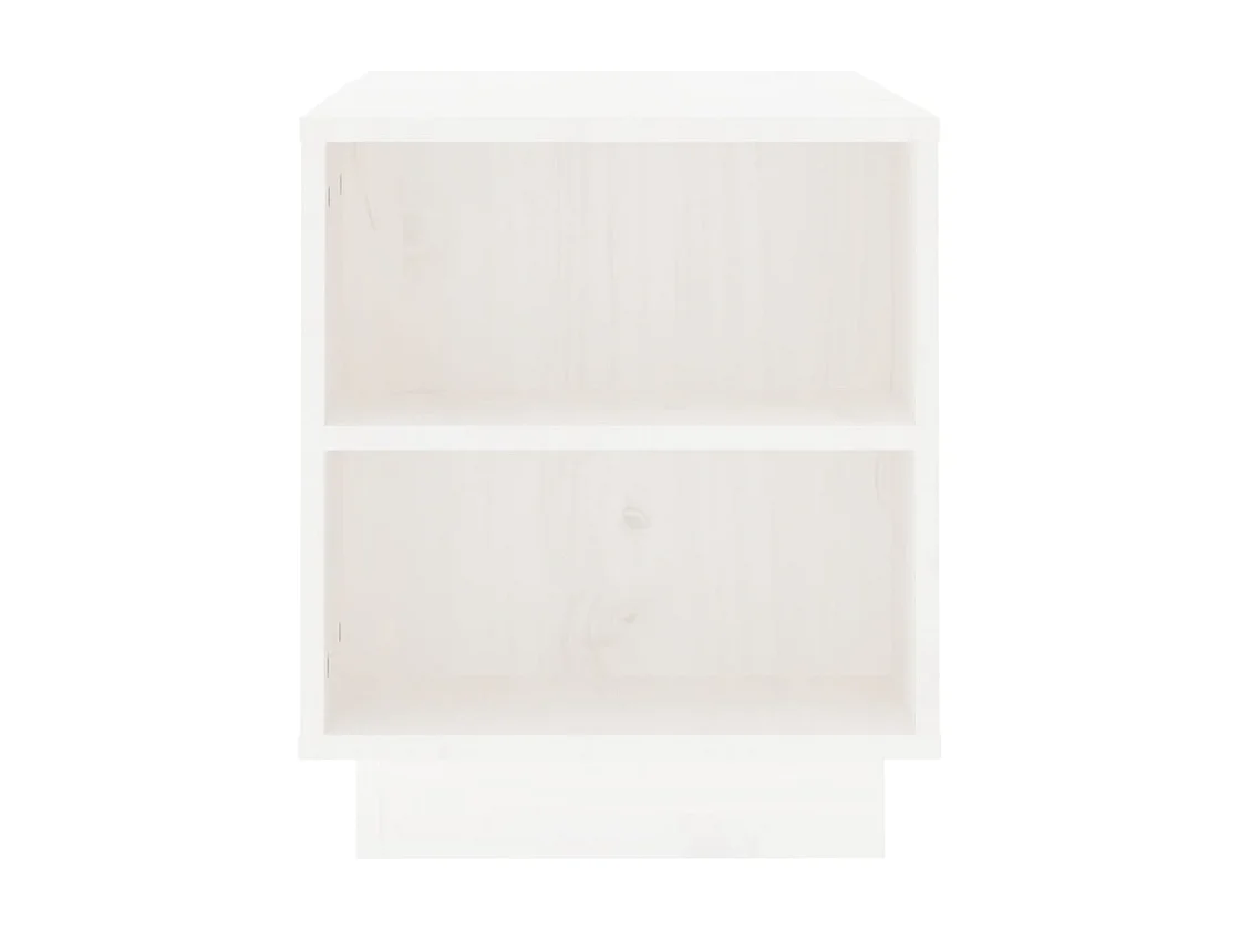 Hylindra  Meuble TV Blanc 110x35x40,5 cm Bois de pin massif