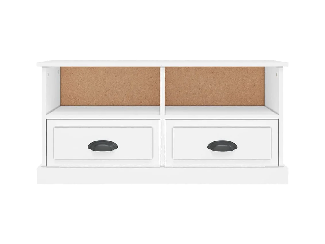 Vrelmi  Meuble TV blanc 93x35,5x45 cm bois d'ingénierie