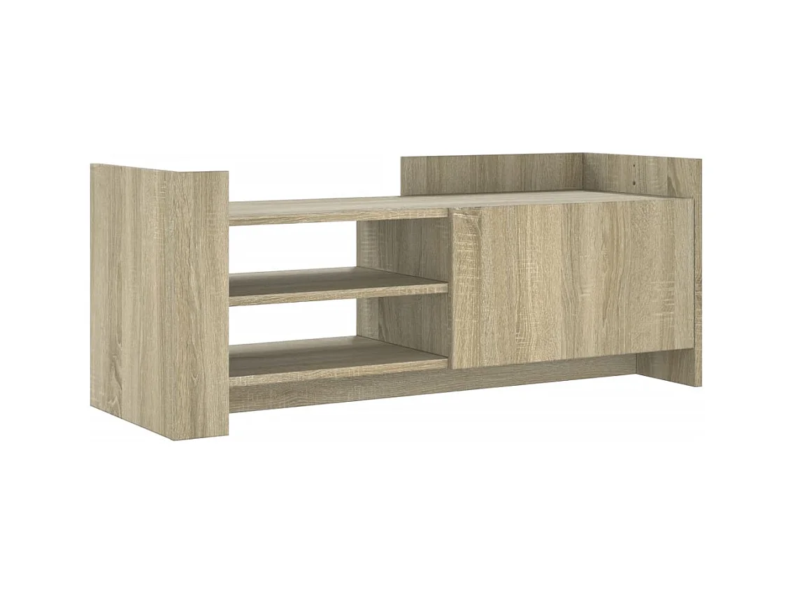 Nando  Tv-meubel 100x35x40 cm bewerkt hout sonoma eikenkleurig