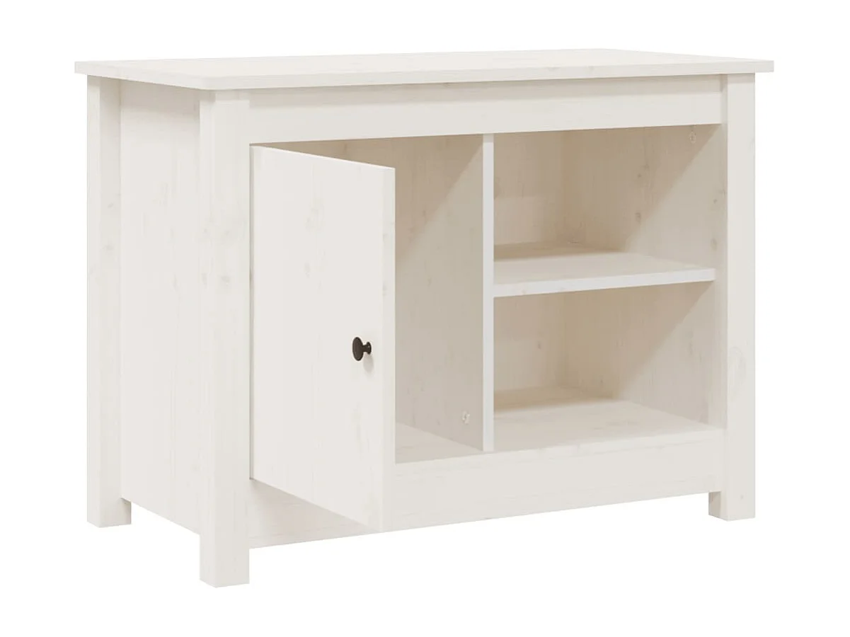 Jean-Gabriel  Tv-meubel 70x36,5x52 cm massief grenenhout wit