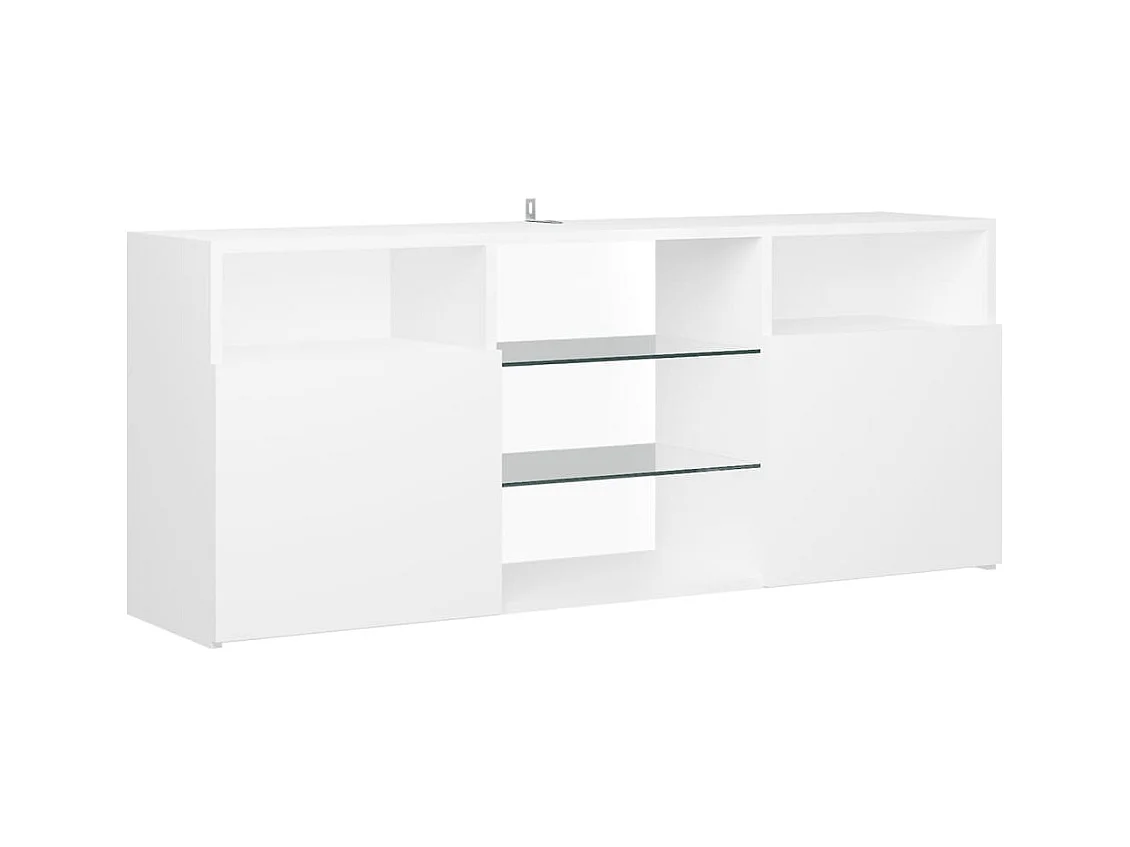 Webster City  Mueble para TV con luces LED blanco 120x30x50 cm