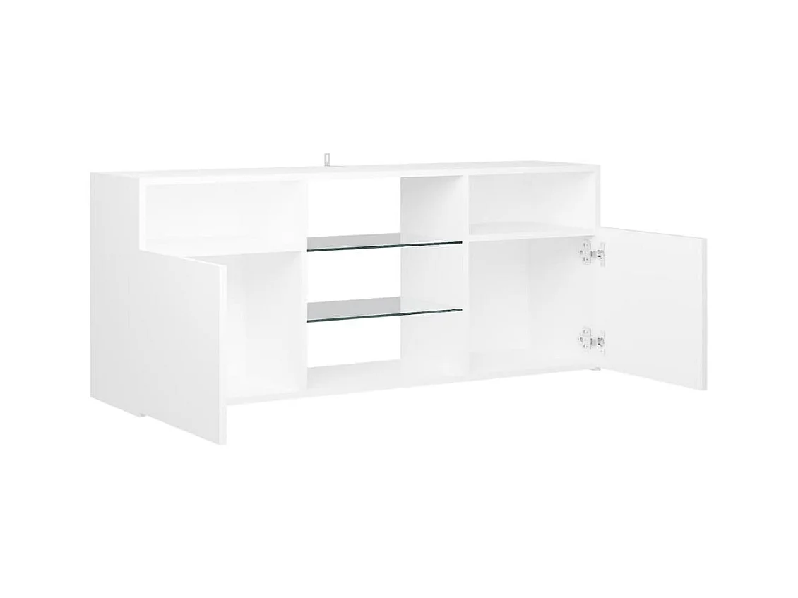 Webster City  Mueble para TV con luces LED blanco 120x30x50 cm
