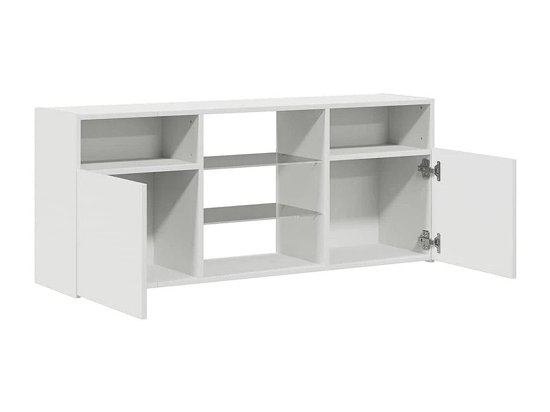 Webster City  Mueble para TV con luces LED blanco 120x30x50 cm