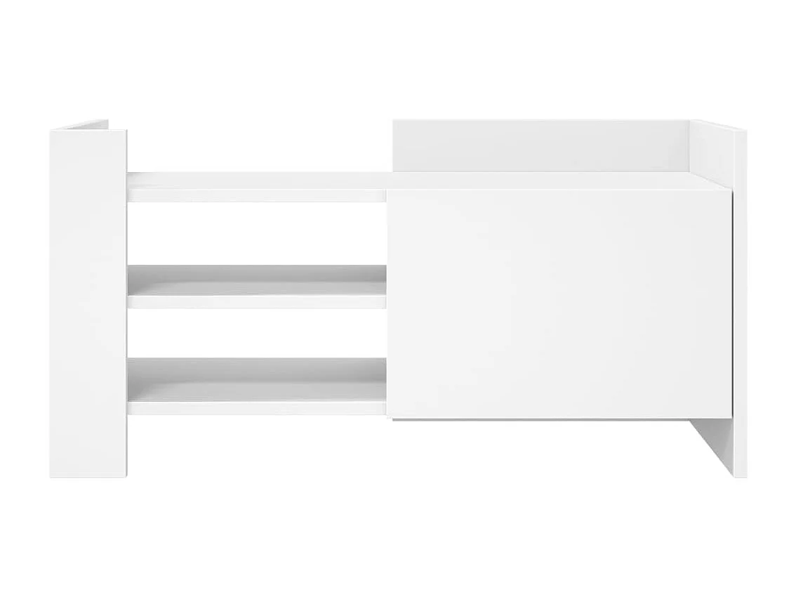 Nando  Meuble TV blanc 80x35x40 cm bois d’ingénierie