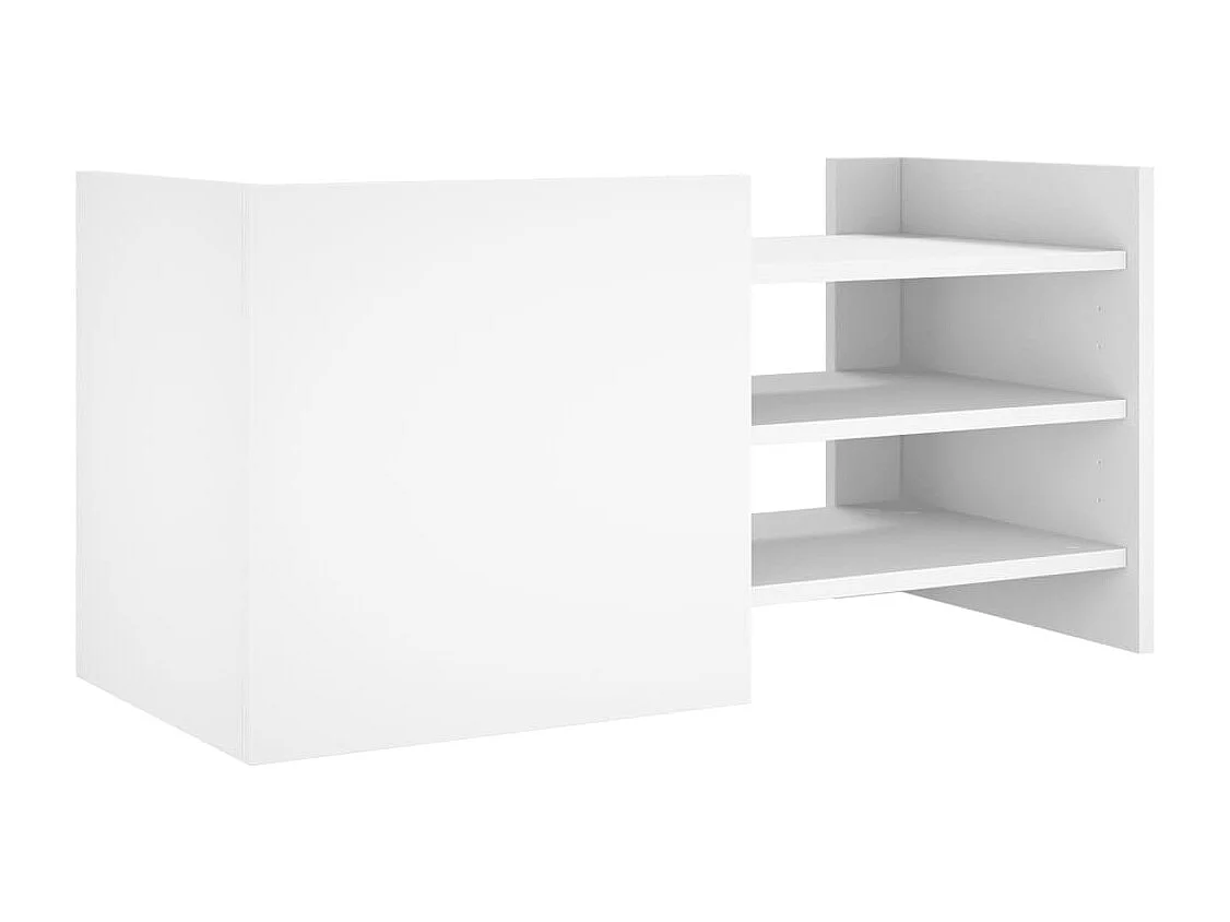 Nando  Meuble TV blanc 80x35x40 cm bois d’ingénierie