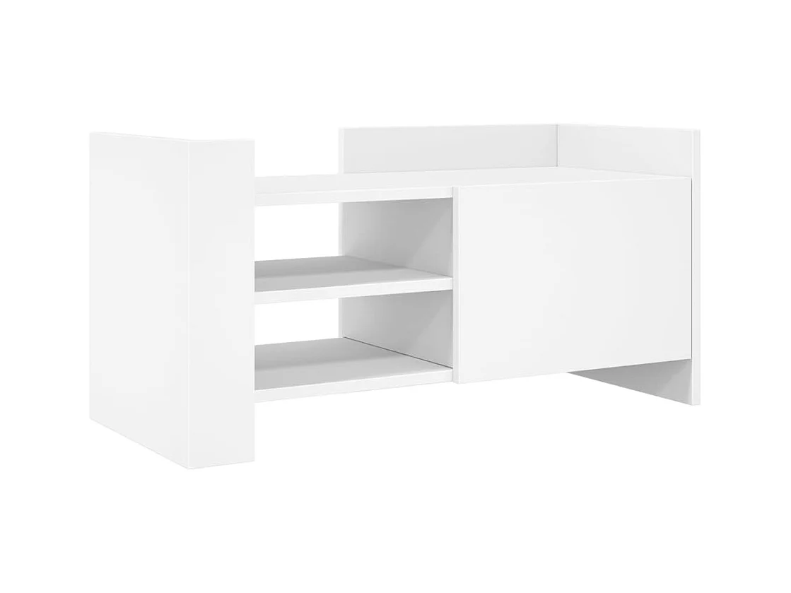 Nando  Mueble de TV madera de ingeniería blanco 80x35x40 cm