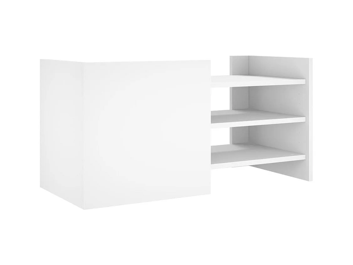 Nando  Mueble de TV madera de ingeniería blanco 80x35x40 cm