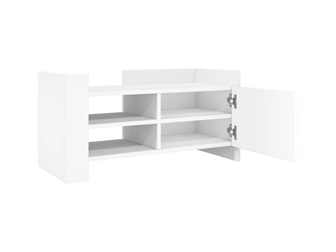 Nando  Mueble de TV madera de ingeniería blanco 80x35x40 cm