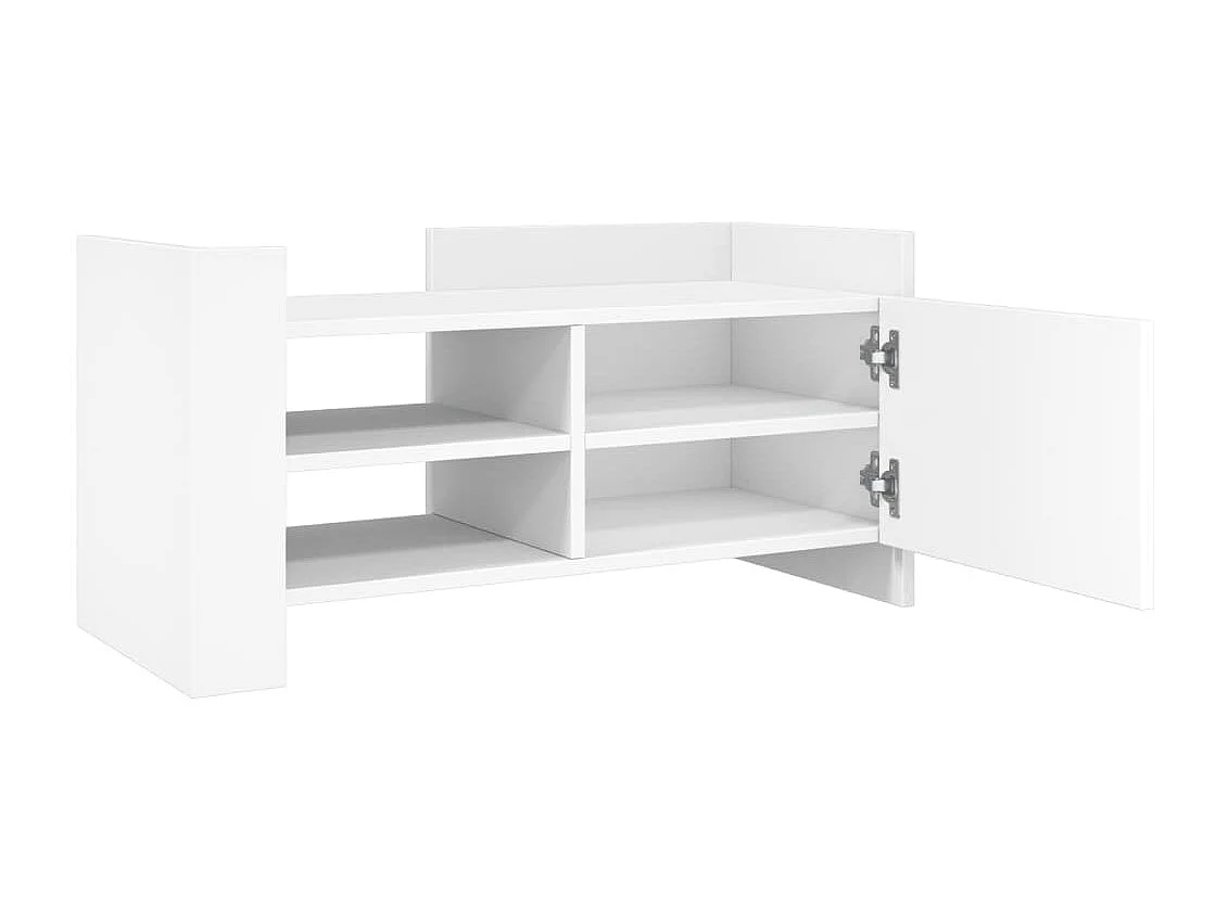 Nando  Meuble TV blanc 80x35x40 cm bois d’ingénierie