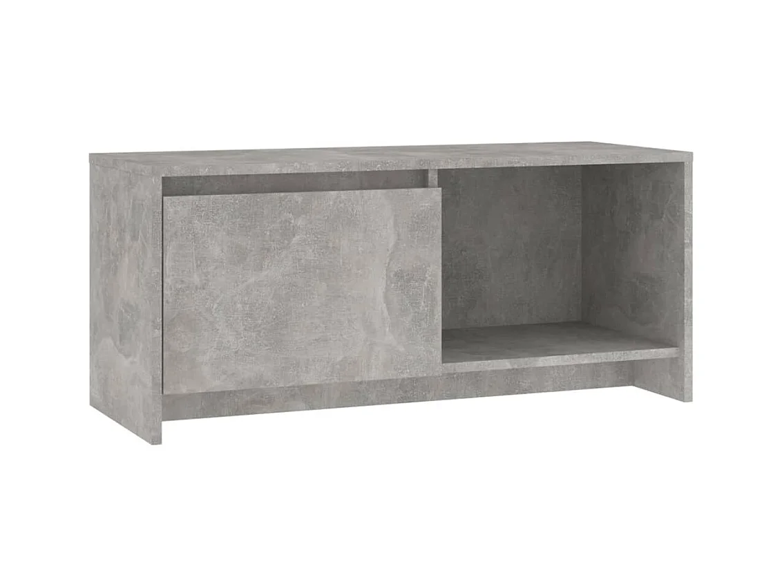 Bay Village  Meuble TV gris béton 90x35x40 cm bois d'ingénierie