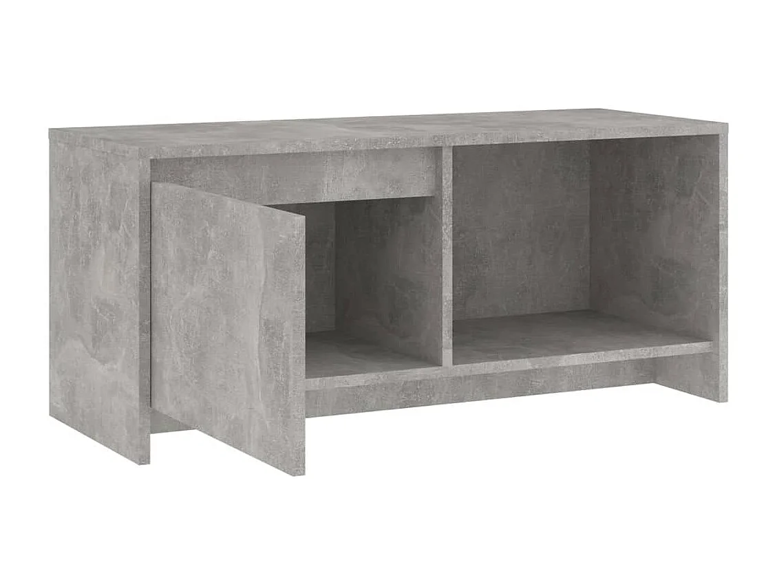 Bay Village  Meuble TV gris béton 90x35x40 cm bois d'ingénierie