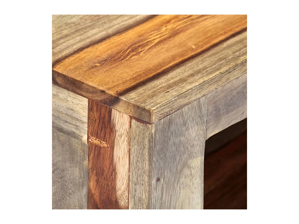 Garden Furniture -  Mueble de TV madera maciza de acacia 130x30x40 cm