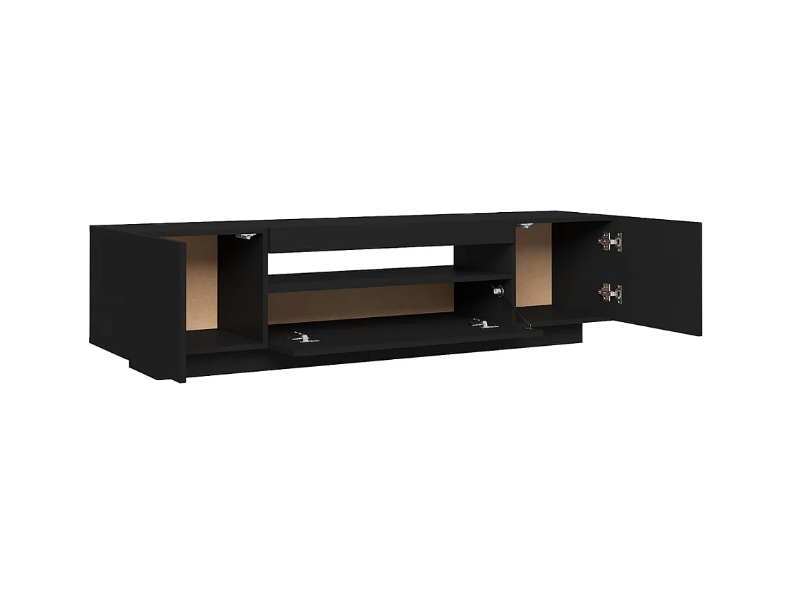 Crescent City  Meuble TV avec lumières LED noir 160x35x40 cm