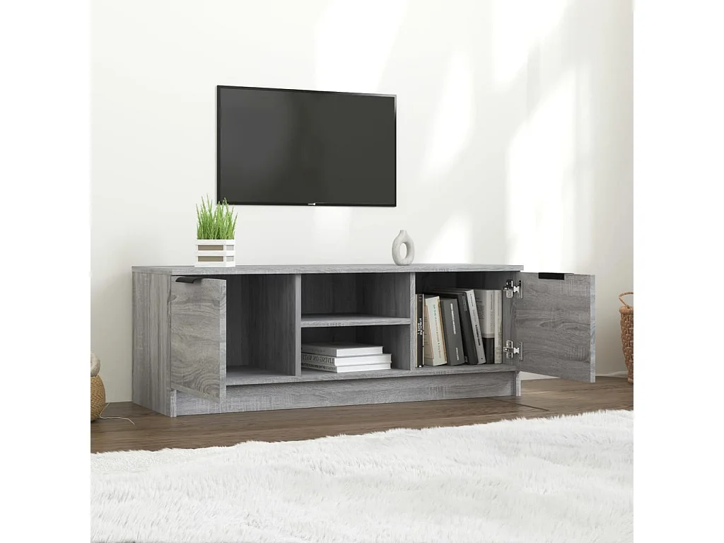 Kaelyn  Tv-meubel 102x35x36,5 cm bewerkt hout grijs sonoma eikenkleurig