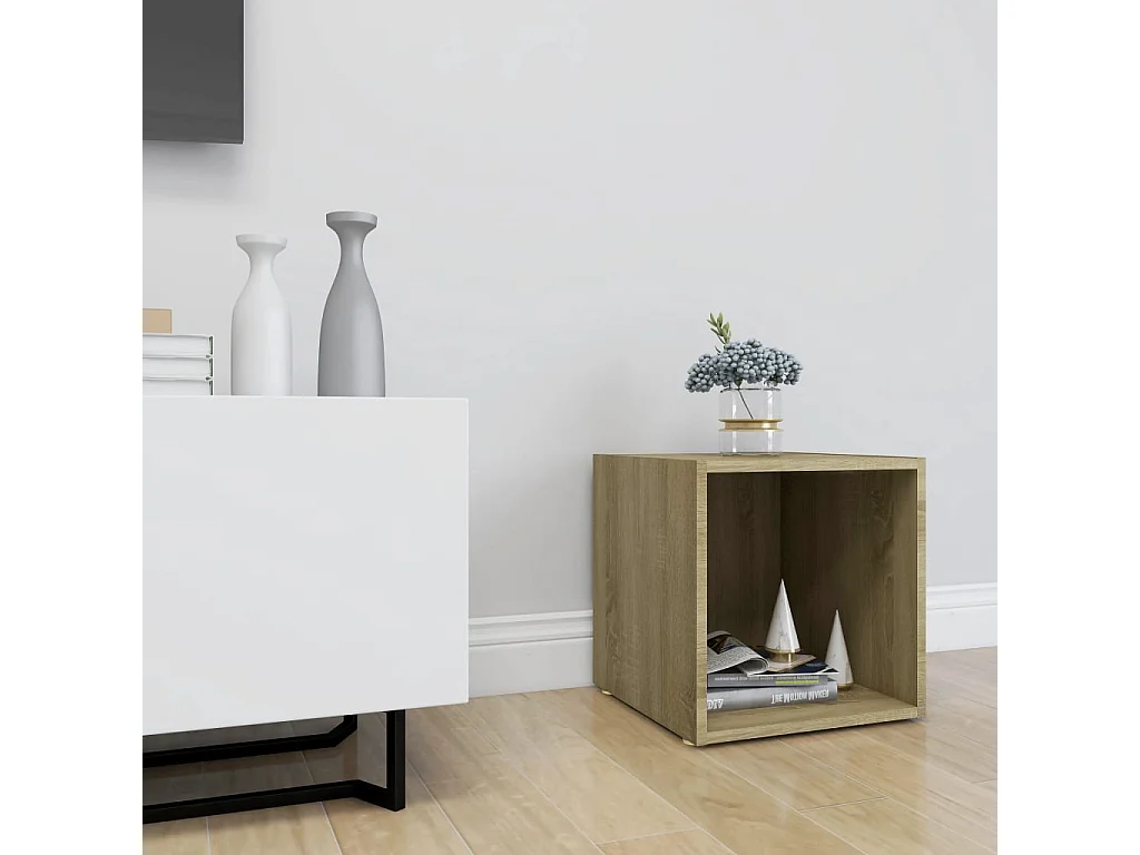 Cape Canaveral  Mueble para TV madera contrachapada roble Sonoma 37x35x37 cm