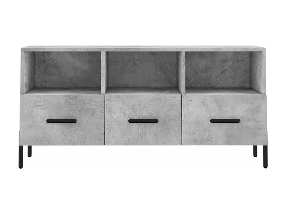 Abbeyfeale  Meuble TV gris béton 102x36x50 cm bois d'ingénierie