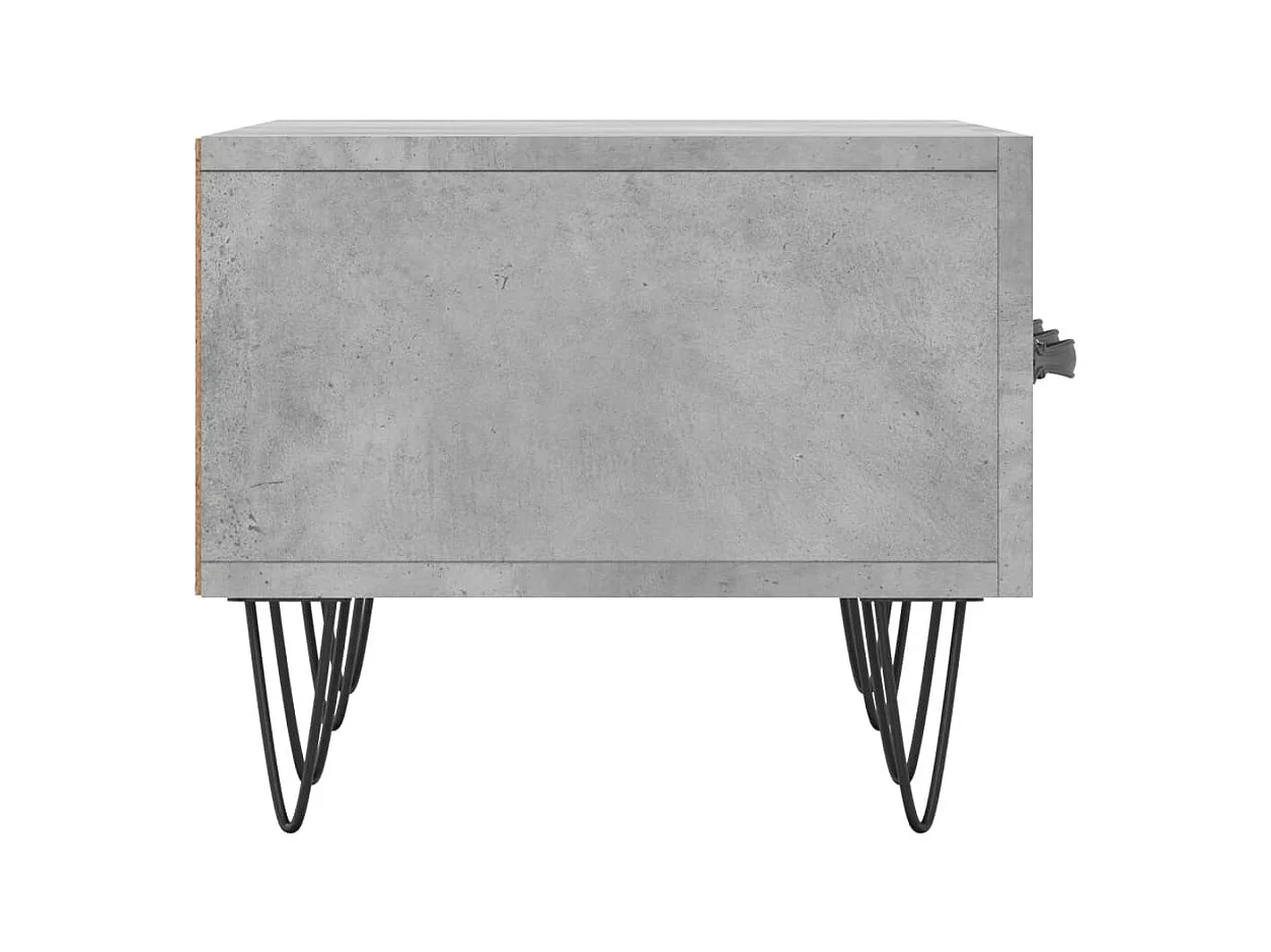 Eilve  Meuble TV gris béton 150x36x30 cm bois d'ingénierie