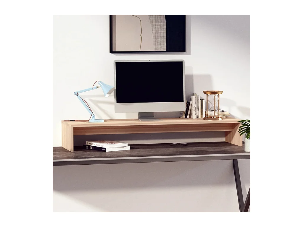 Prolenta Premium -  Support de moniteur 100x27x15 cm Bois de pin solide