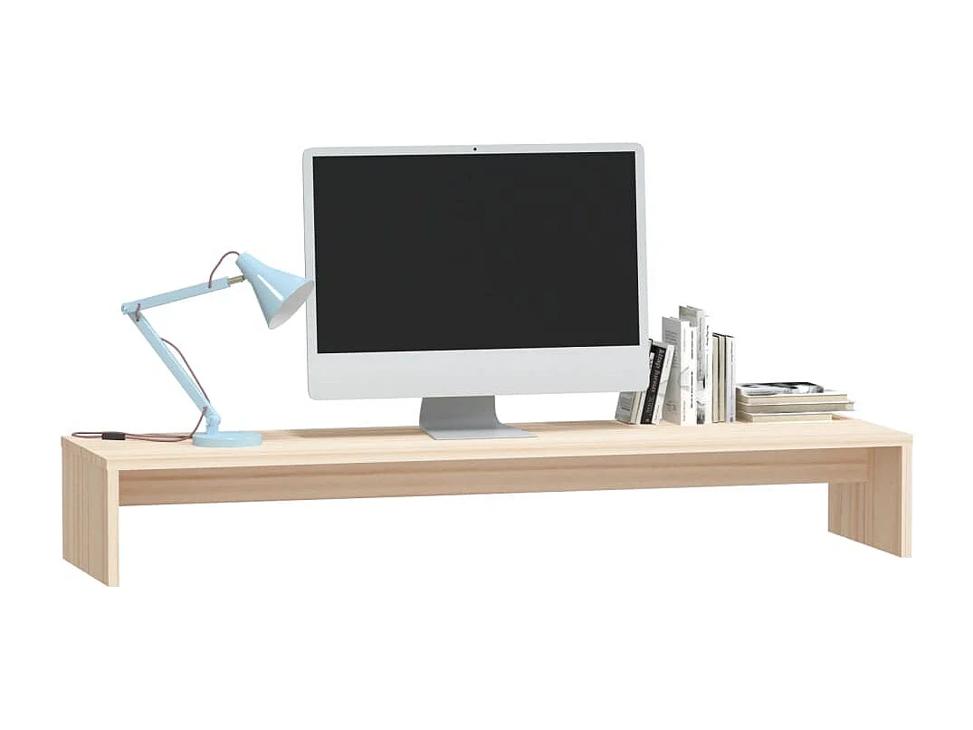 Prolenta Premium -  Monitorstandaard 100x27x15 cm massief grenenhout