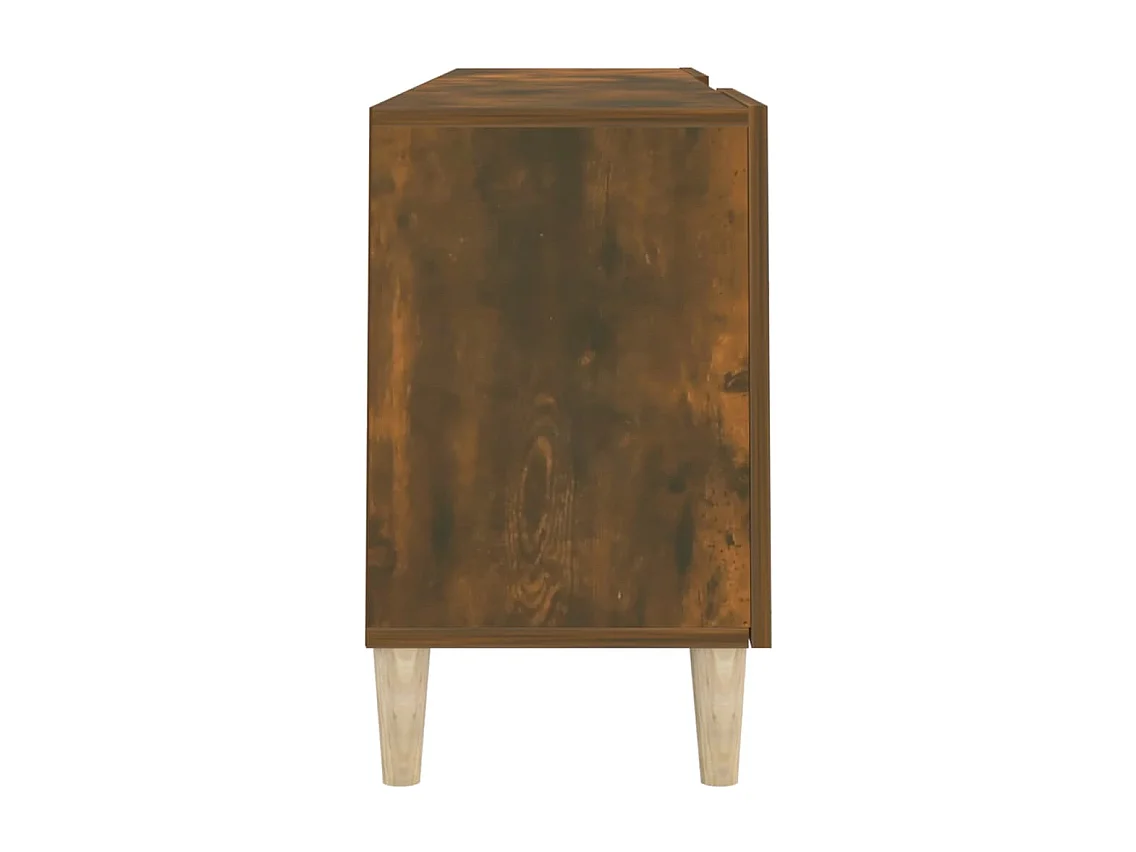 Padborg  Meuble TV Chêne fumé 150x30x50 cm Bois d'ingénierie