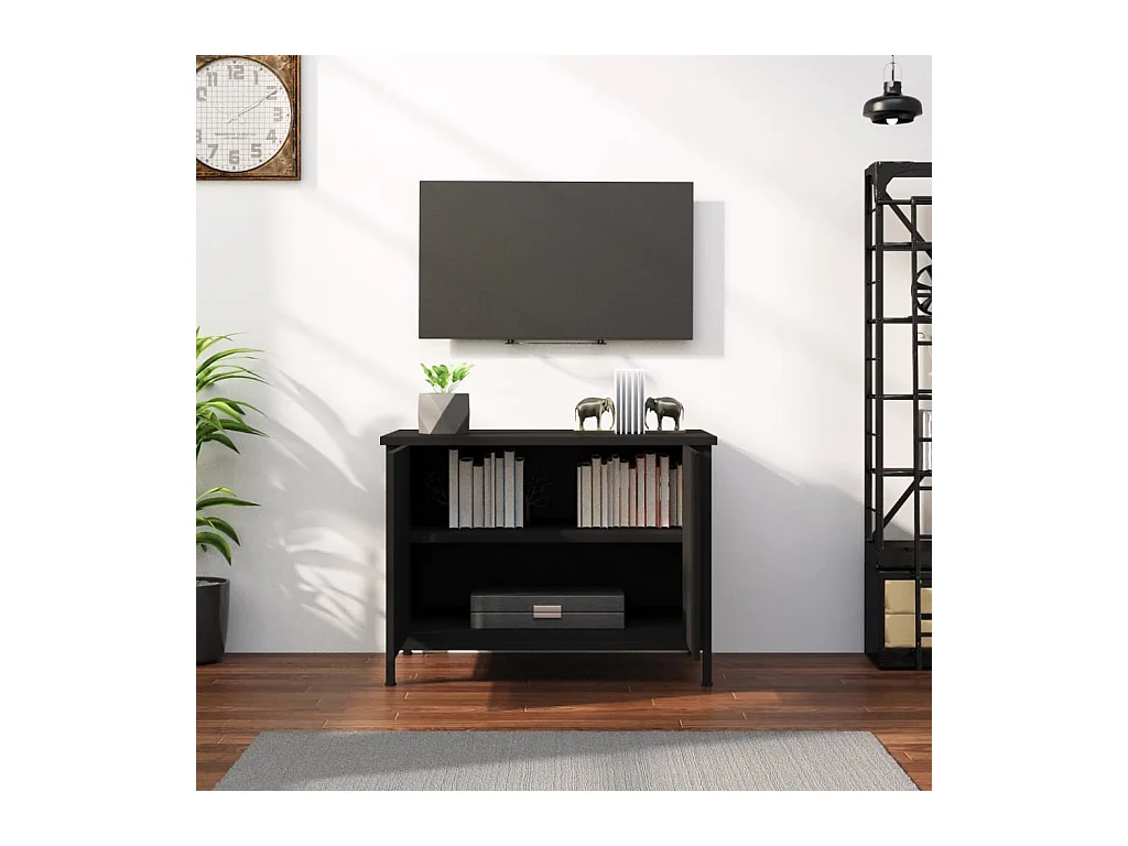 Ballyknockan  Mueble de TV con puertas madera contrachapada 60x35x45 cm