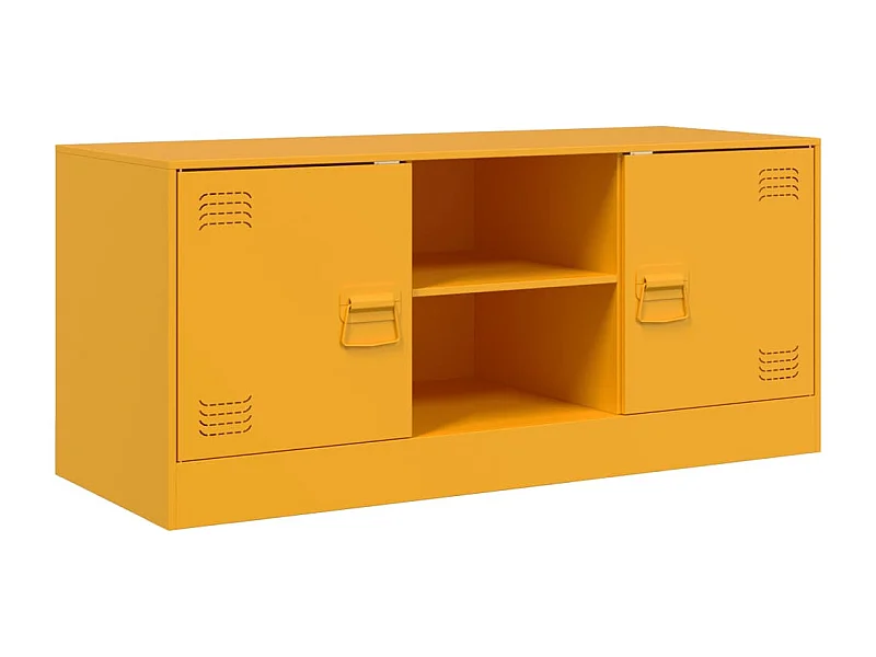 Jean-Claude  Meuble TV jaune moutarde 99x39x44 cm acier