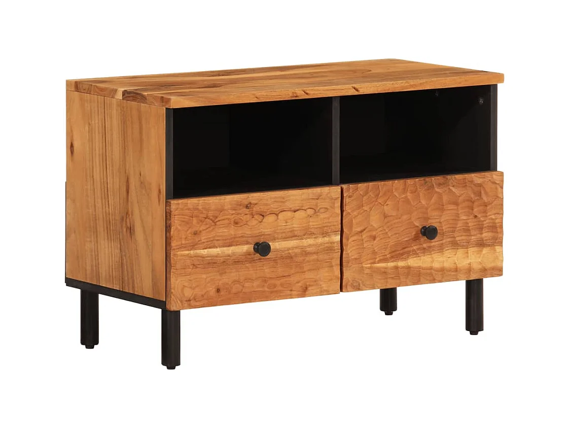 Gudven  Meuble TV 70x33x46 cm Bois d'acacia massif