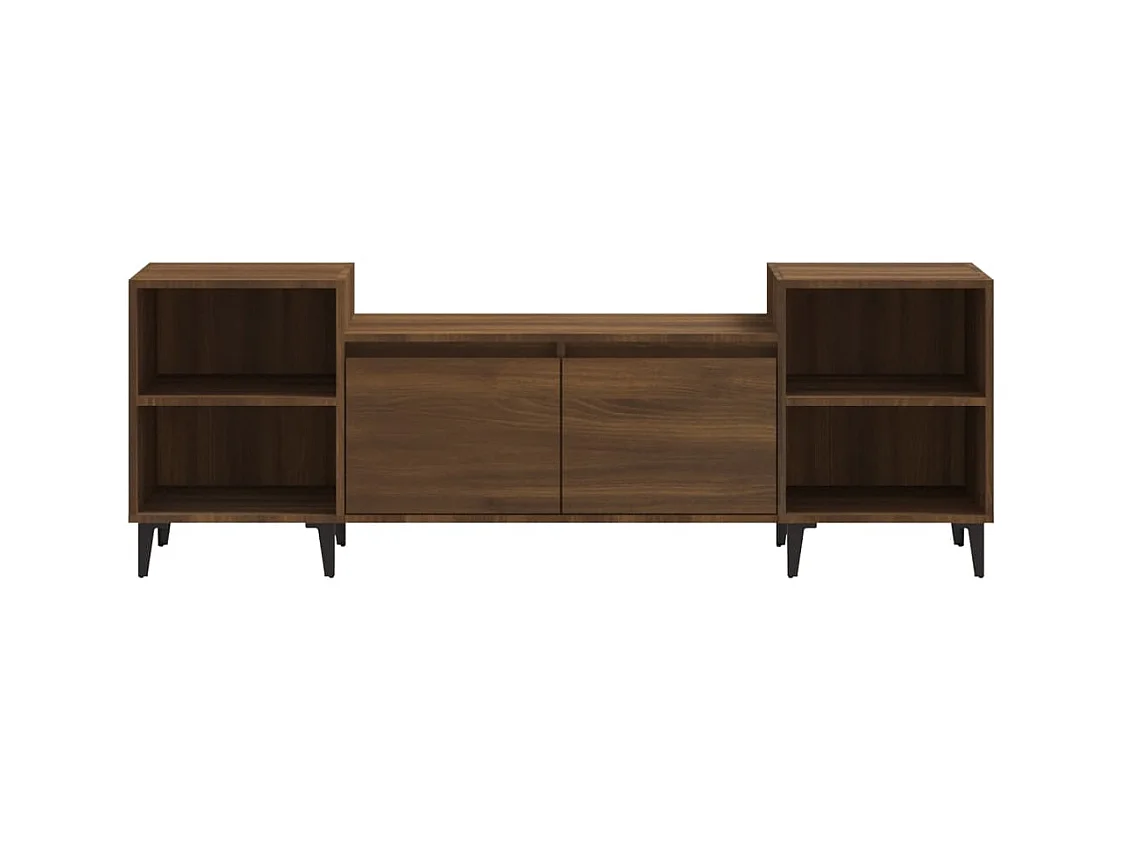 Blakely  Meuble TV Chêne marron 160x35x55 cm Bois d'ingénierie