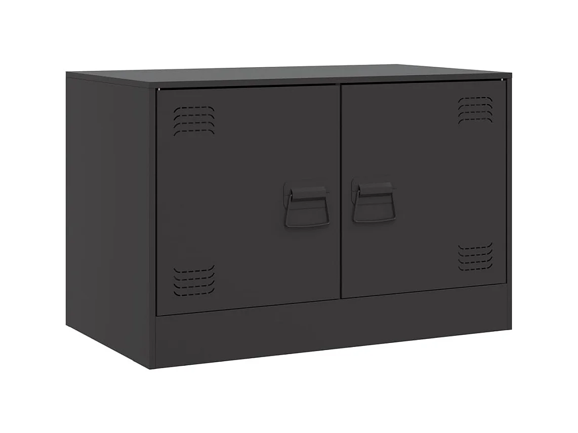 Castlerea  Meuble TV noir 67x39x44 cm acier