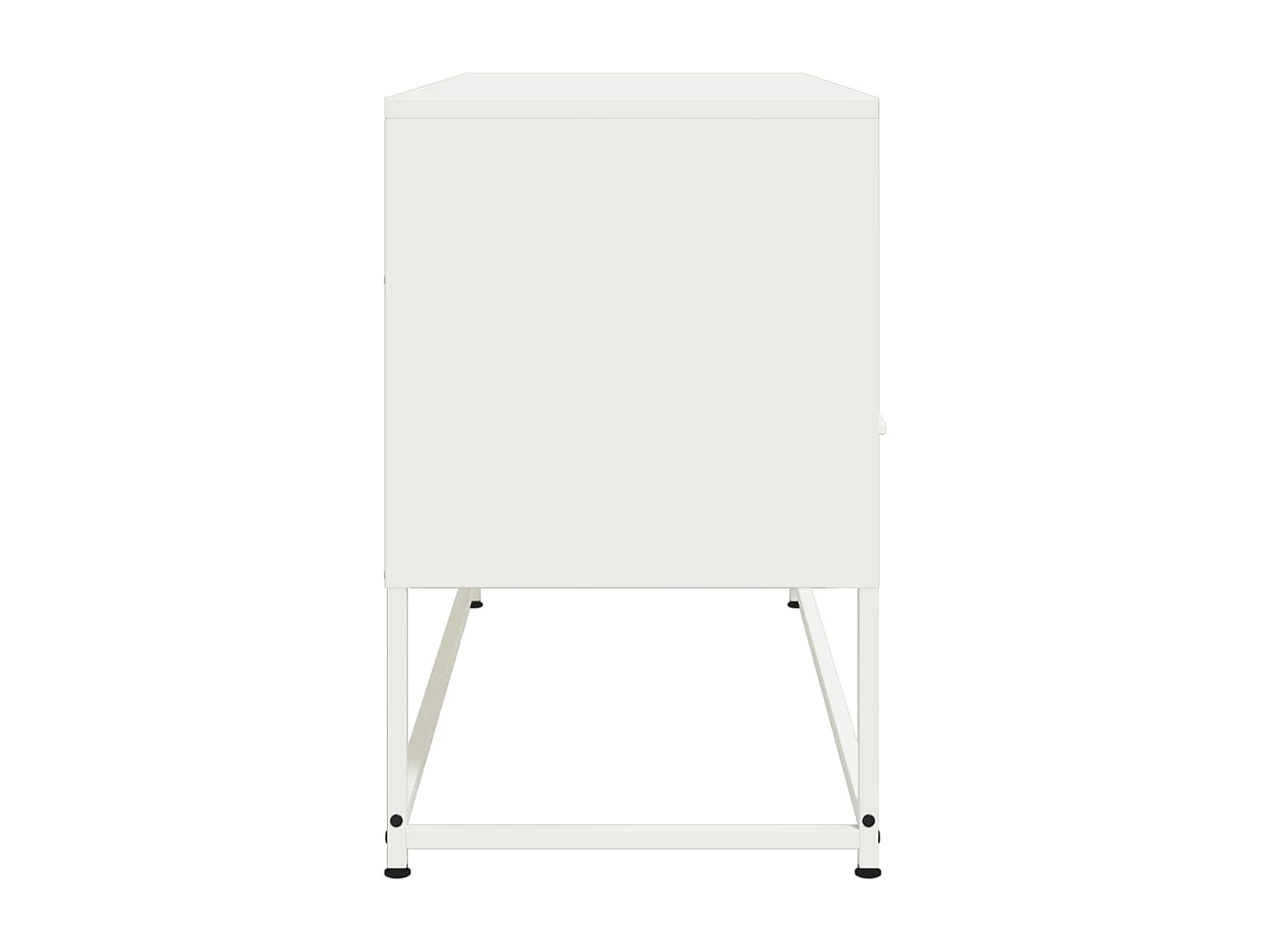 Lysri  Meuble TV blanc 100,5x39x60,5 cm acier