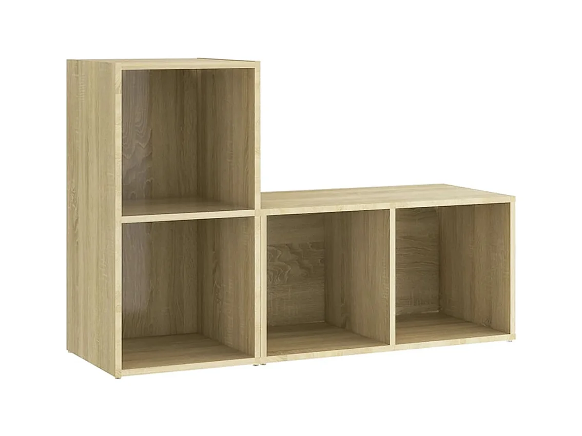 Garden Furniture -  Meubles TV 2 pcs Chêne sonoma 72x35x36,5 cm Bois d'ingénierie