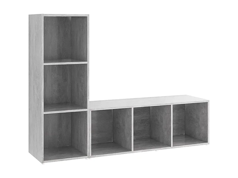 Garden Furniture -  Muebles de salón 2 piezas madera ingeniería gris hormigón