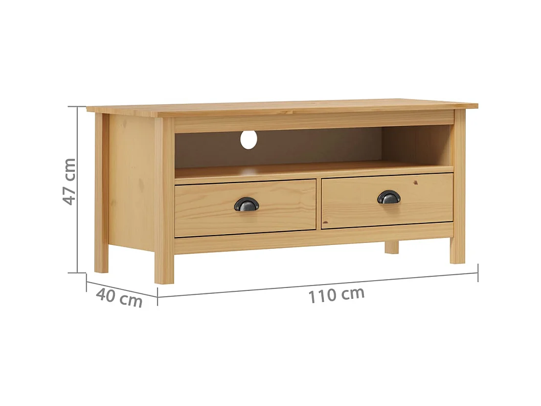Heidi  Tv-meubel ll 110x40x47 cm grenenhout honingbruin
