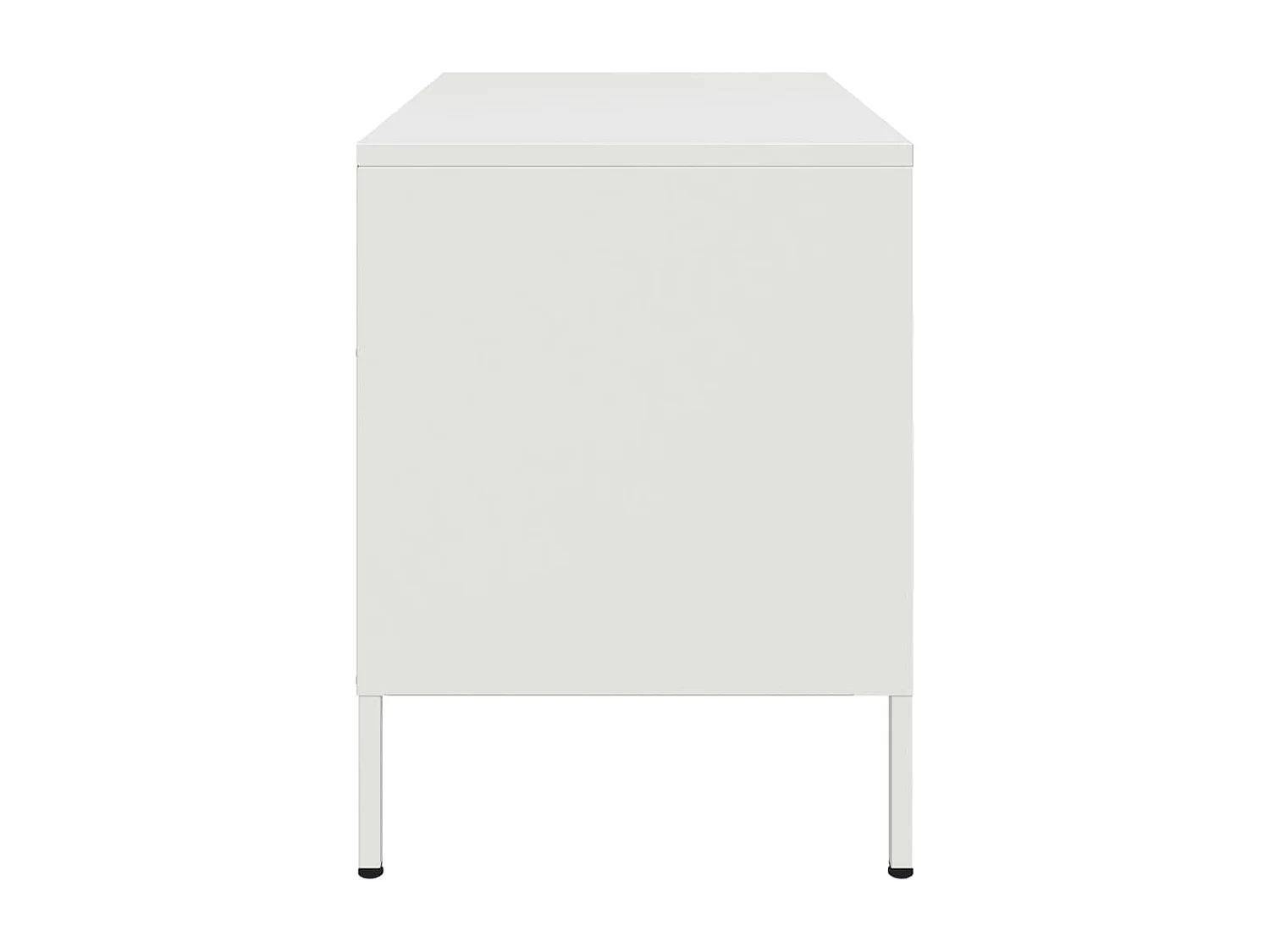 Raena  Mueble de TV de acero blanco 68x39x50,5 cm