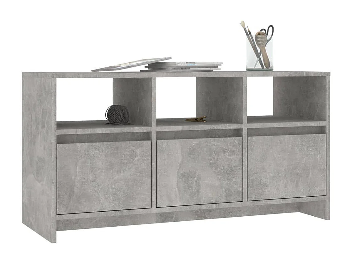 Skorva  Meuble TV Gris béton 102x37,5x52,5 cm Bois d'ingénierie