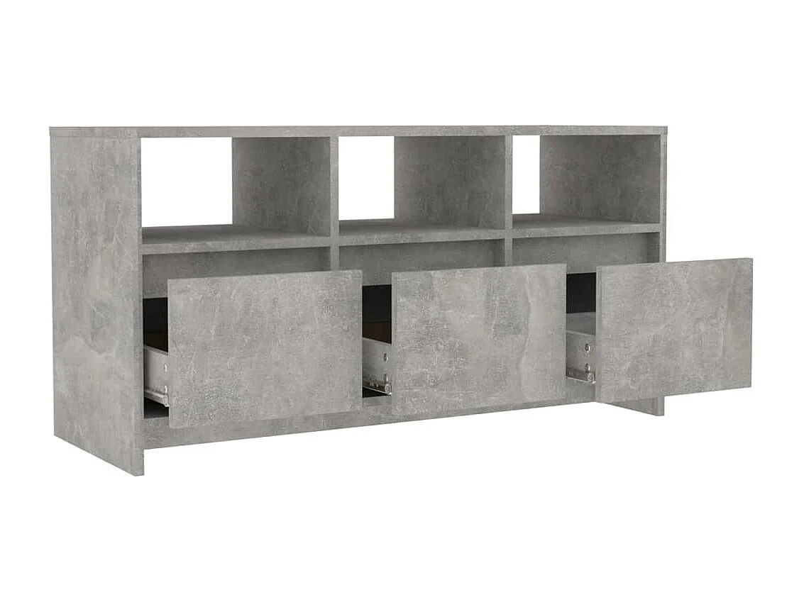 Skorva  Meuble TV Gris béton 102x37,5x52,5 cm Bois d'ingénierie