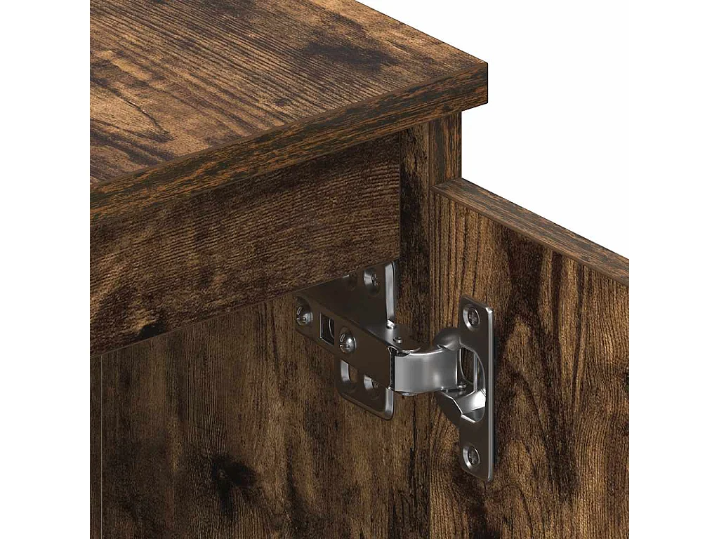 Kingman  Tv-meubel 140x40x35,5 cm bewerkt hout gerookt eikenkleurig