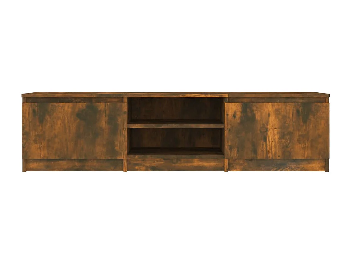 Kingman  Meuble TV Chêne fumé 140x40x35,5 cm Bois d'ingénierie