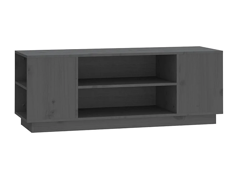 Hylindra  Meuble TV Gris 110x35x40,5 cm Bois de pin massif