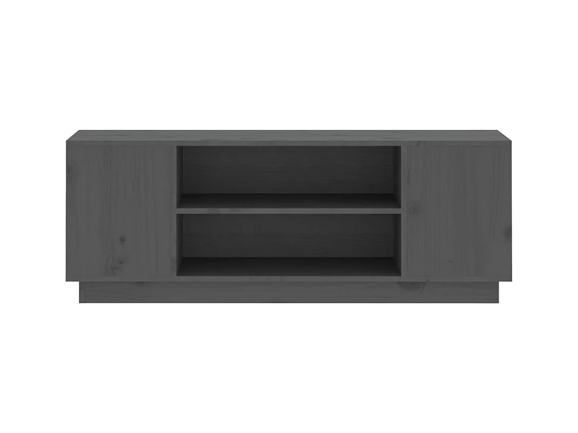 Hylindra  Meuble TV Gris 110x35x40,5 cm Bois de pin massif