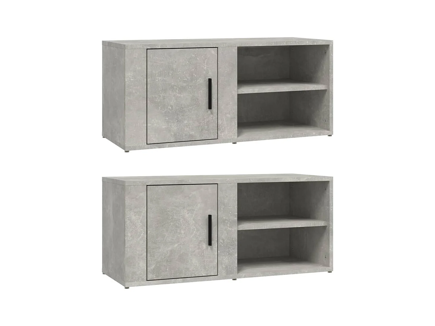 Arnaldo  Meubles TV 2 pcs Gris béton 80x31,5x36 cm Bois d'ingénierie