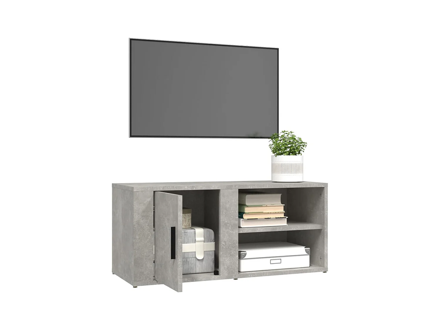 Arnaldo  Meubles TV 2 pcs Gris béton 80x31,5x36 cm Bois d'ingénierie