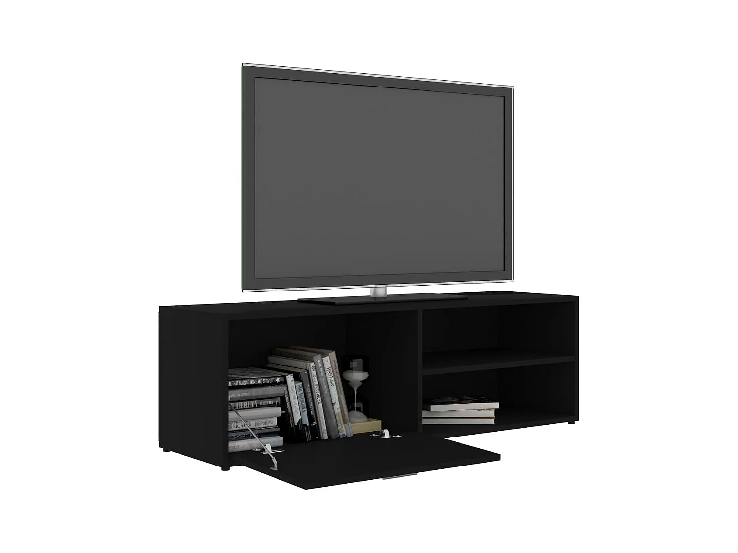 Steijn  Meuble TV Noir 120x34x37 cm Bois d’ingénierie