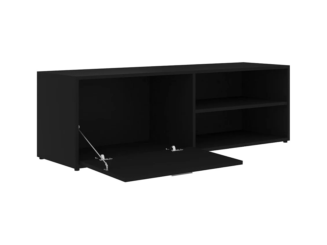 Steijn  Meuble TV Noir 120x34x37 cm Bois d’ingénierie