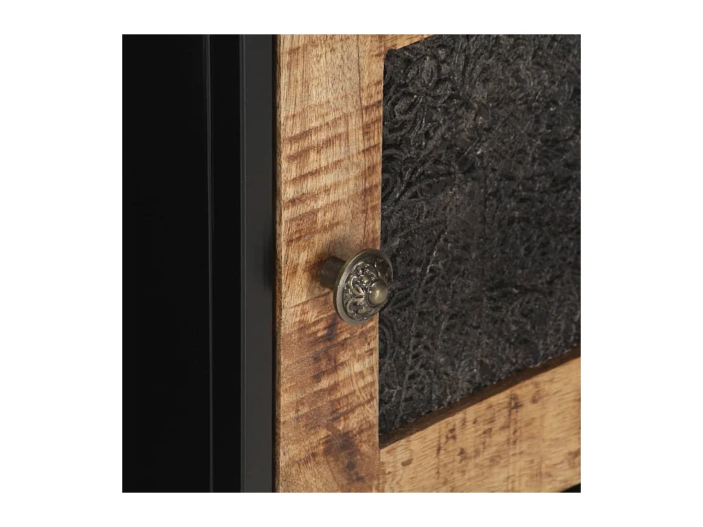 Eustis  Meuble TV 120x30x40 cm Bois de manguier brut