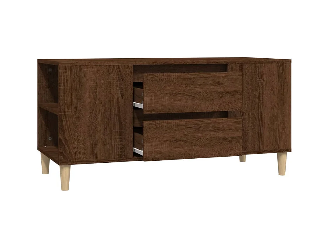 Broomfield  Meuble TV Chêne marron 102x44,5x50 cm Bois d'ingénierie