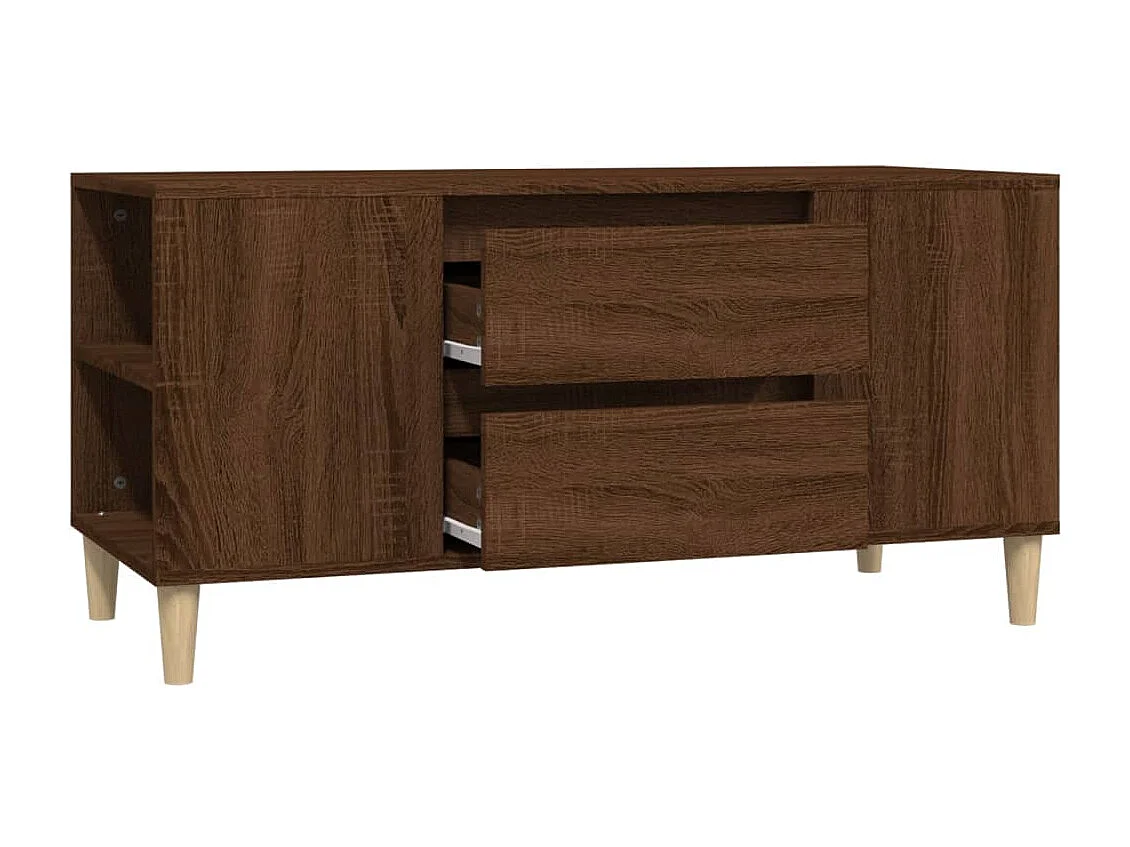 Broomfield  Meuble TV Chêne marron 102x44,5x50 cm Bois d'ingénierie
