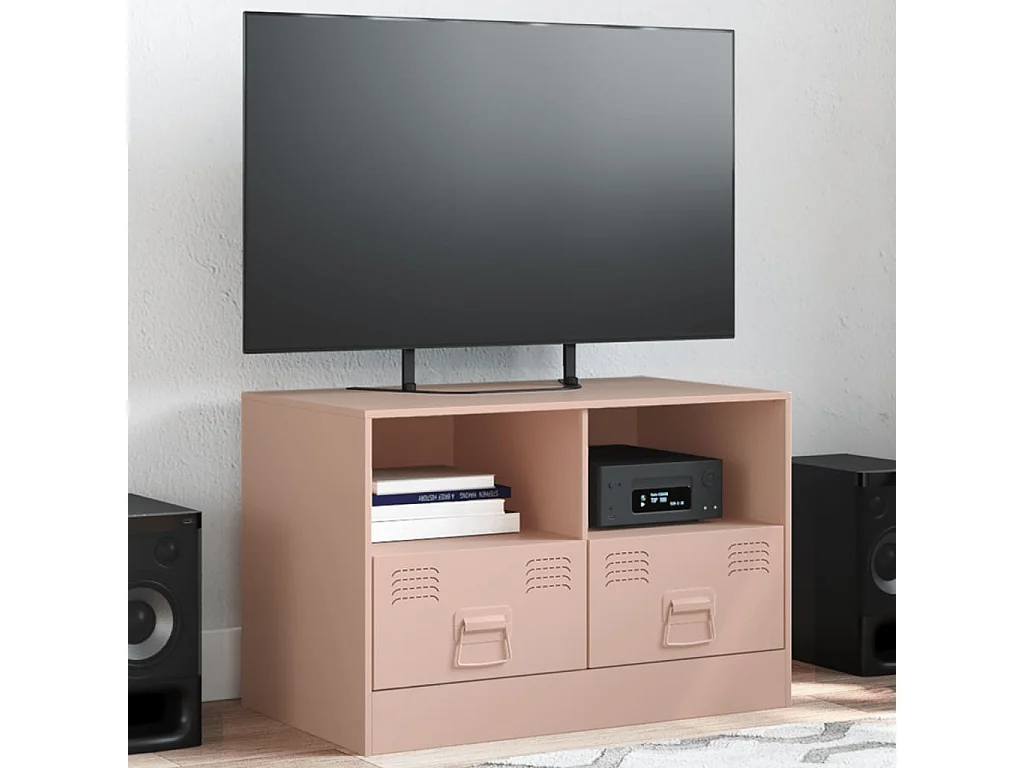Amelie  Mueble para TV de acero rosa 67x39x44 cm