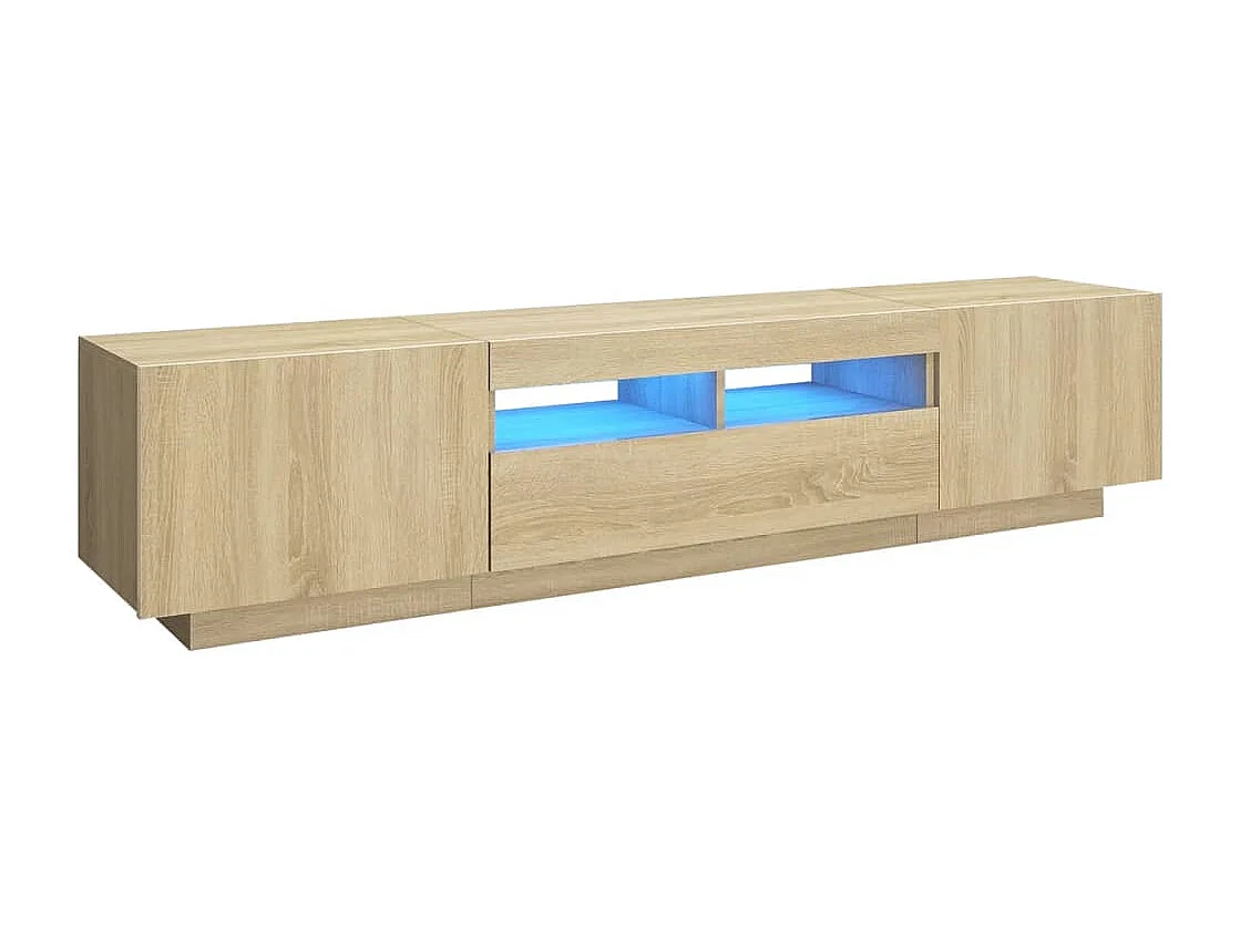 Wyandotte  Tv-meubel met LED-verlichting 180x35x40 cm sonoma eikenkleurig