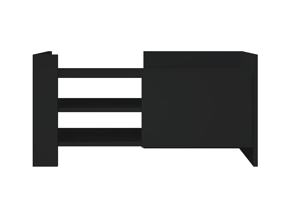 Nando  Mueble de TV madera de ingeniería negro 80x35x40 cm